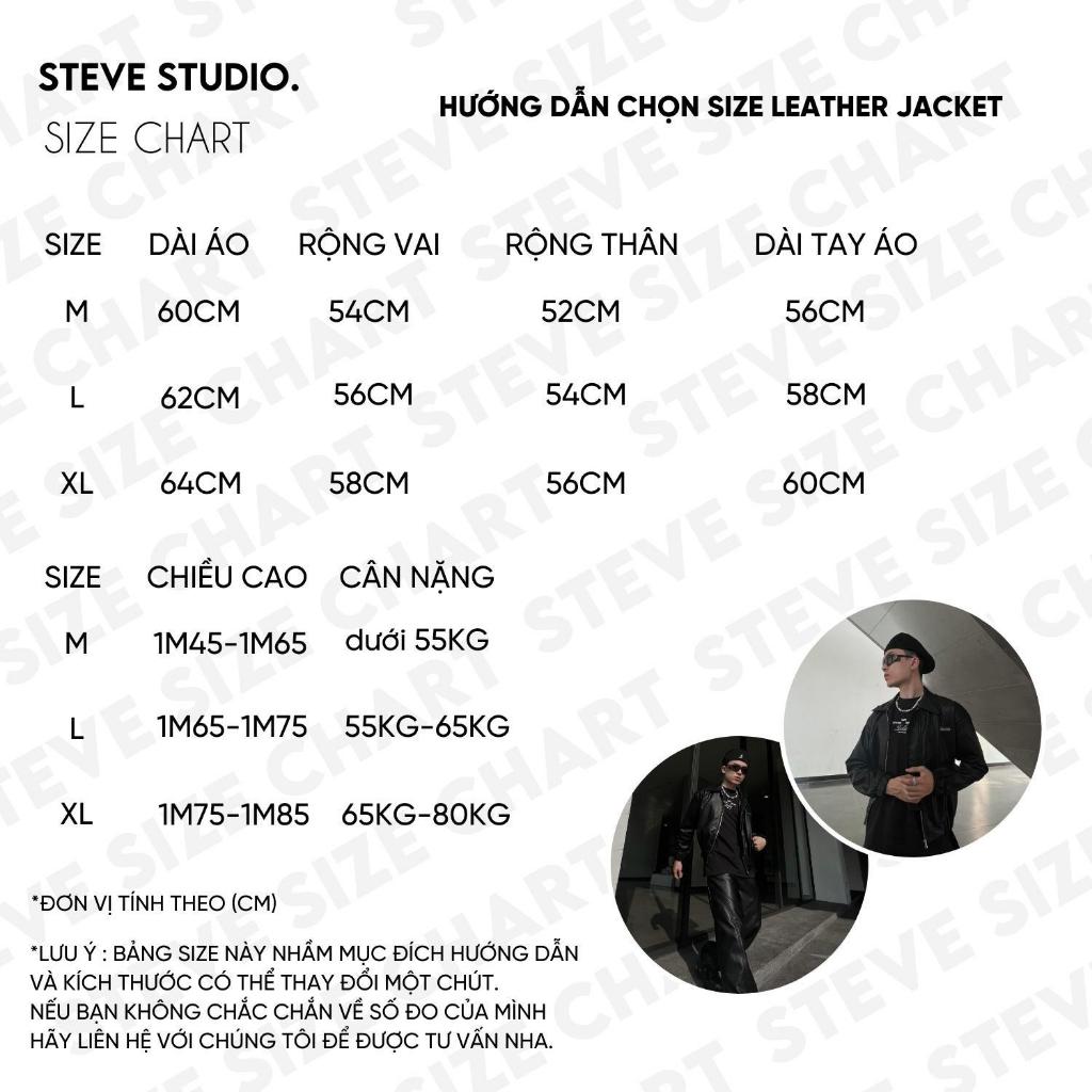 Áo khoác nam STEVE77, chất da PU nhập khẩu cao cấp | LEATHER CROP