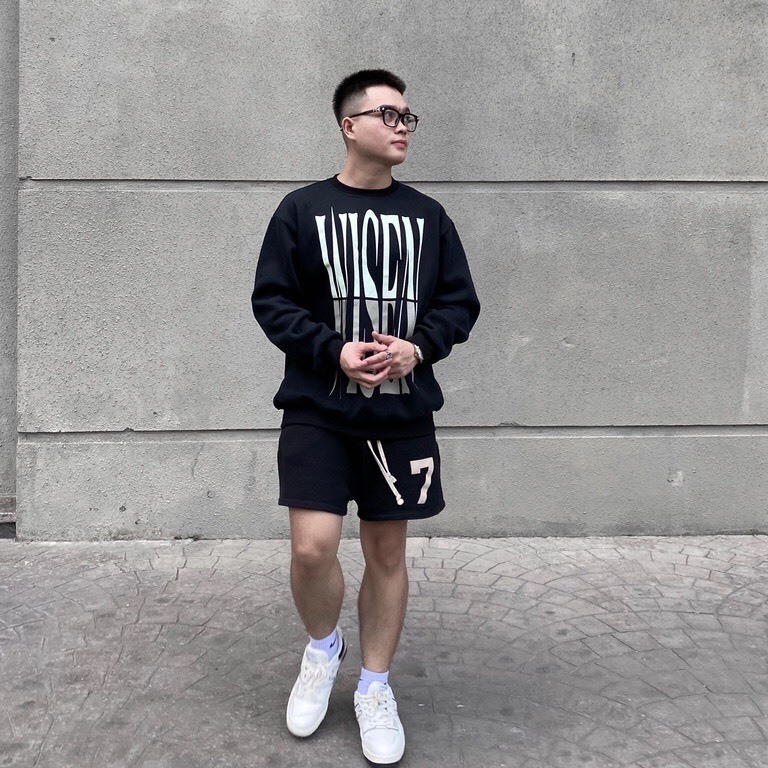 Áo sweater nỉ WISEM nam nữ form rộng, áo cổ tròn mùa đông unisex vải cotton dày dặn,ấm áp, áo cặp nhóm trend