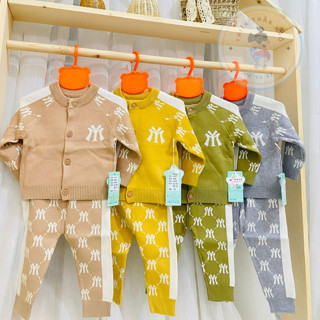 Bộ Len Dài Tay Hàng Quảng Châu Dày Dặn, Mềm Mịn Cho Bé Trai Từ Sơ Sinh (Size 66-90)