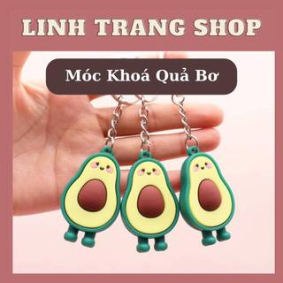 Móc khóa trái bơ biểu cảm thẹn thùng, móc chìa khoá cute