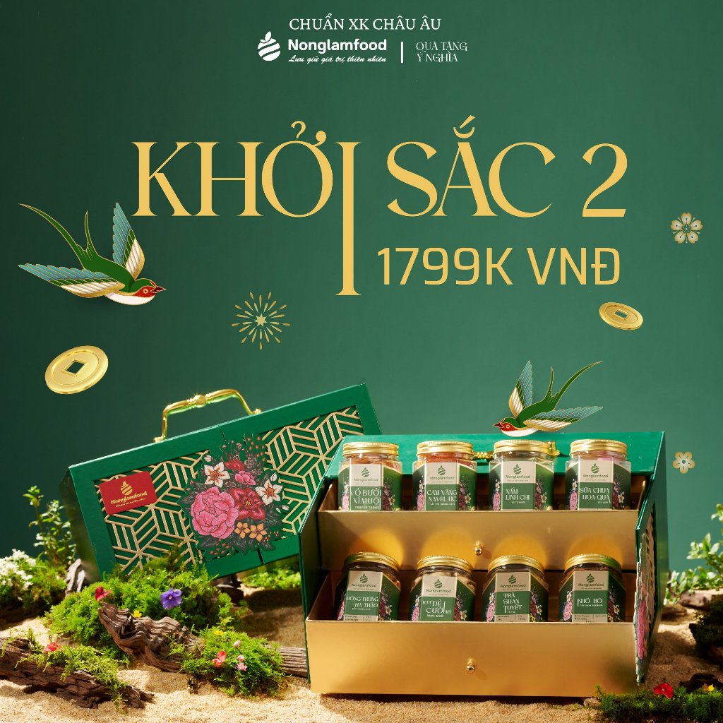 Set quà giới hạn Xuân Khởi Sắc 2 Nonglamfood | Quà tặng người thân, bạn bè, doanh nghiệp