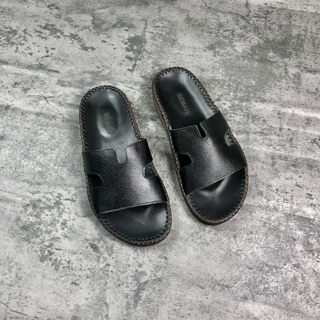 Dép doctor da bò Beman DBM45, quai dép da bò nguyên tấm, đế kếp đúc nguyên khối siêu bền