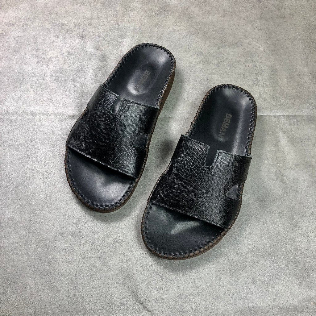 Dép doctor da bò Beman DBM45, quai dép da bò nguyên tấm, đế kếp đúc nguyên khối siêu bền