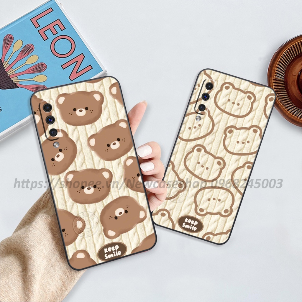 Ốp lưng Samsung A30s / A50 / A50s / A70 in hình họa tiết len Bear Cute