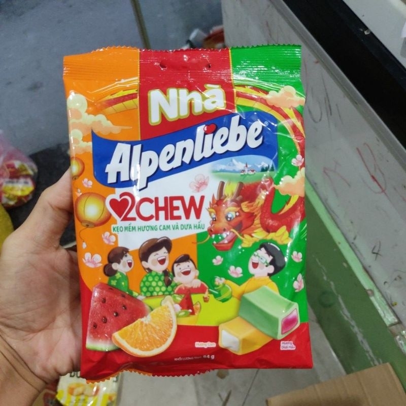 Kẹo Alpenliebe 2 chew Hương Cam và Dưa Hấu Gói 84g/220,5g