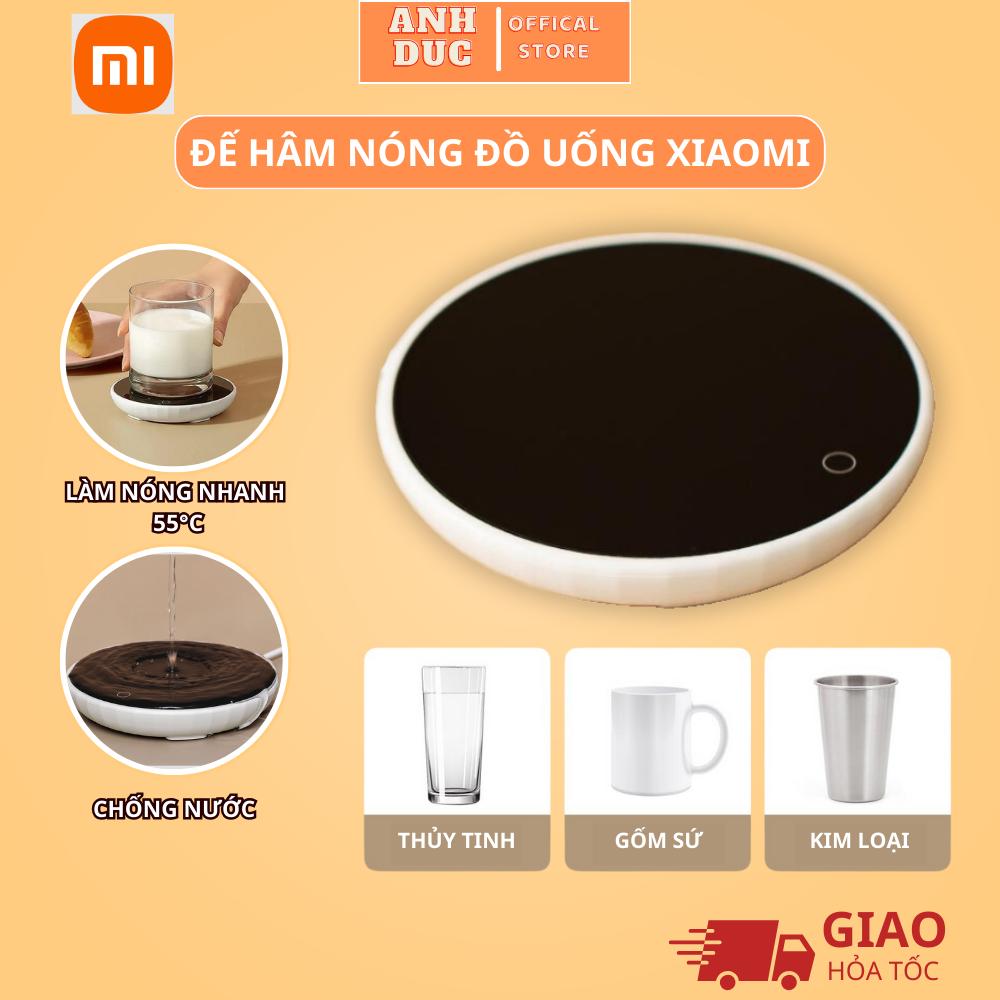 Đế Hâm Nóng Xiaomi OirM Thông Minh - Giữ Nhiệt Độ 55 ºC Làm Nóng Sữa, Cà Phê , Nước...,Mọi Chất Liệu Tiện Dụng An Toàn
