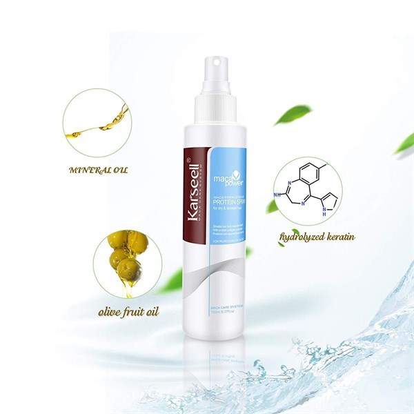 Xịt dưỡng chống nhiệt trước sấy KARSEELL Protein Spray 150ml phục hồi và bảo vệ tóc bạn trước nhiệt độ máy sấy và tia uv