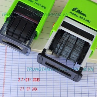 DẤU SHINY PRINTER PET-300 / PET-400 có sẵn mực đóng ngày sản xuất, hạn sử dụng, chuyển đổi ngày tháng năm - CHỌN LOẠI: