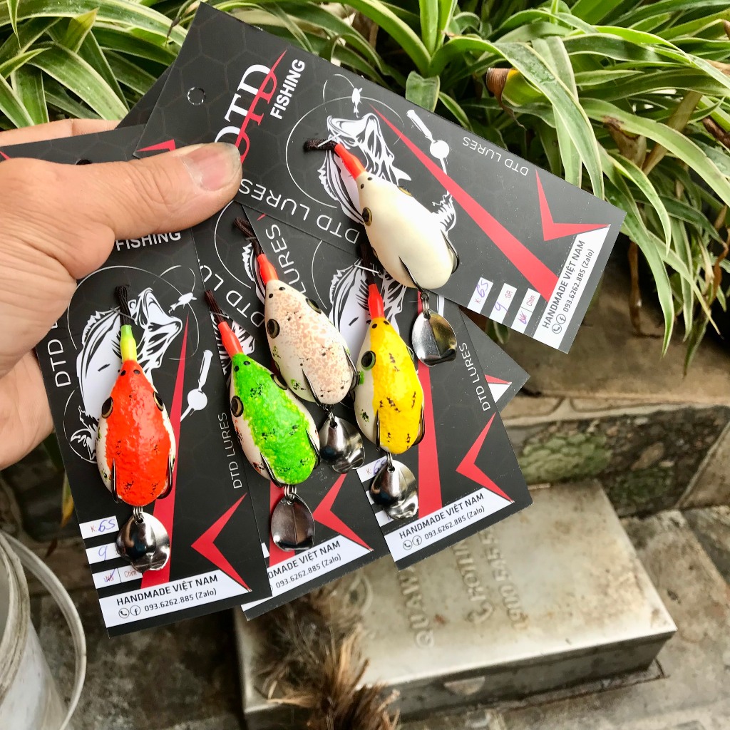 Mồi câu lure DTD Nhái hơi Vịt Bầu K6 action mạnh chuyên trị hugo