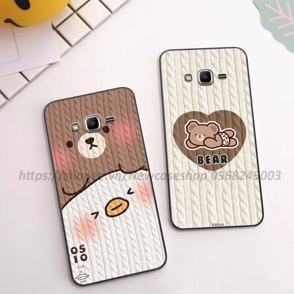 Ốp lưng Samsung J2 Prime/J3 /J5 /J7 /A7  in hình họa tiết len Bear Cute
