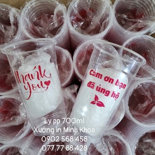 50 ly pp 500ml, ly pp 650ml, ly pp700ml, ly pp 360ml mẫu in sẵn ly in sẵn