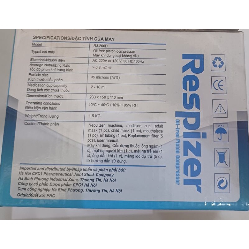 Máy xông khí dung Respizer
