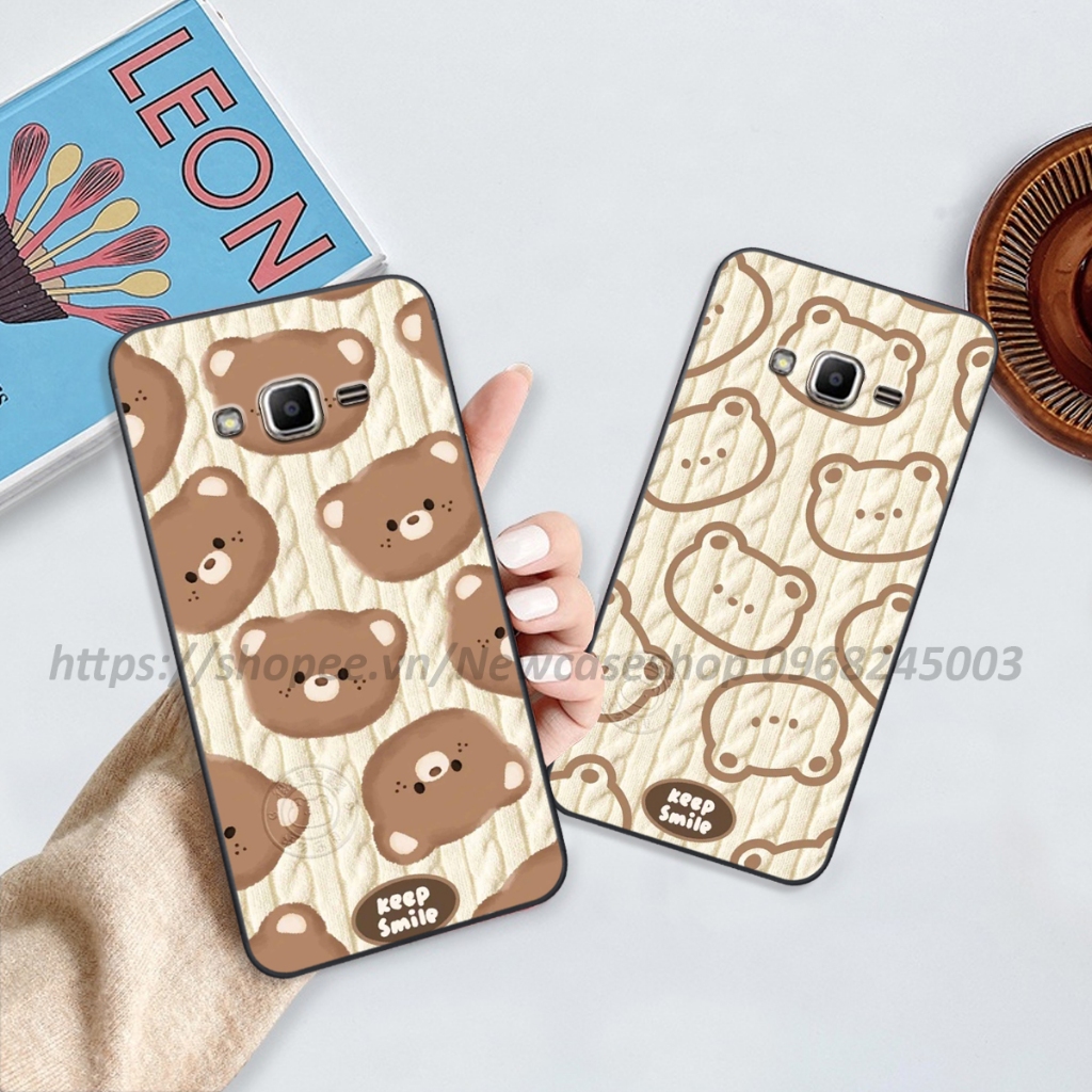 Ốp lưng Samsung J2 Prime/J3 /J5 /J7 /A7  in hình họa tiết len Bear Cute