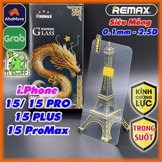 Kính cl iphone 15/ 15 plus/ 15 pro/ 15 pro max cường lực siêu mỏng 0.1mm-9h-2.5d