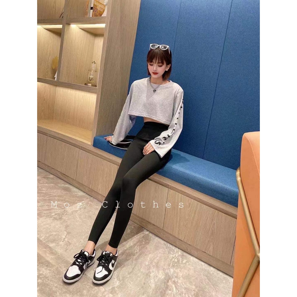 Quần legging nữ Hello hộp xanh cạp cao dài nâng mông gen bụng xiết eo vải dày Umi ôm body