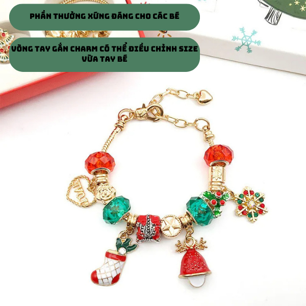 Đồ Chơi Hộp Mù, Charm Vòng Tay Trang Trí Siêu Dễ Thương Cho Giáng Sinh, Quà Tặng Hot Noel 2023