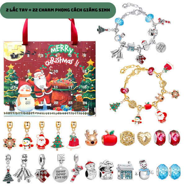 Đồ Chơi Hộp Mù, Charm Vòng Tay Trang Trí Siêu Dễ Thương Cho Giáng Sinh, Quà Tặng Hot Noel 2023