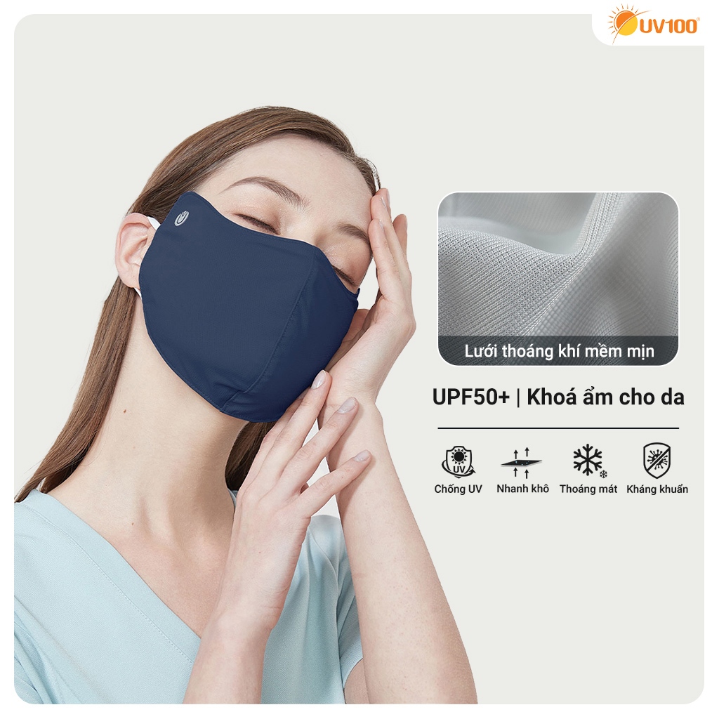 [Giao hoả tốc] Khẩu trang chống nắng UV100 Apex-Moist LC23348 | Khoá ẩm và giảm khô cho da