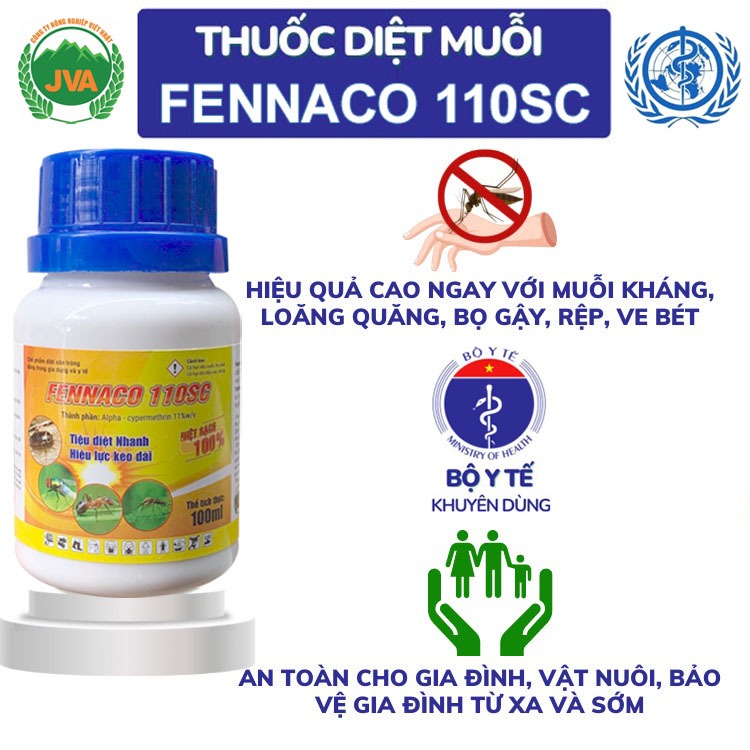 Thuốc Diệt Muỗi FENNACO 110SC 100ml JVA78 Không Mùi Hiệu Quả Với Muỗi Kháng