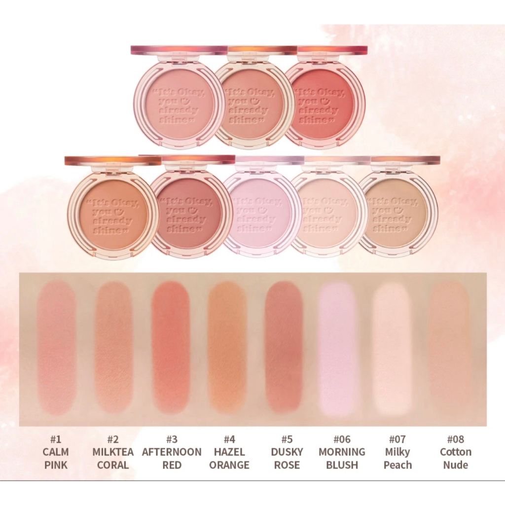 Phấn Má Hồng Peripera Pure Blushed Sunshine Cheek Pastel Lavender Prize Pink Bền Màu Tươi Tắn - Bebeau