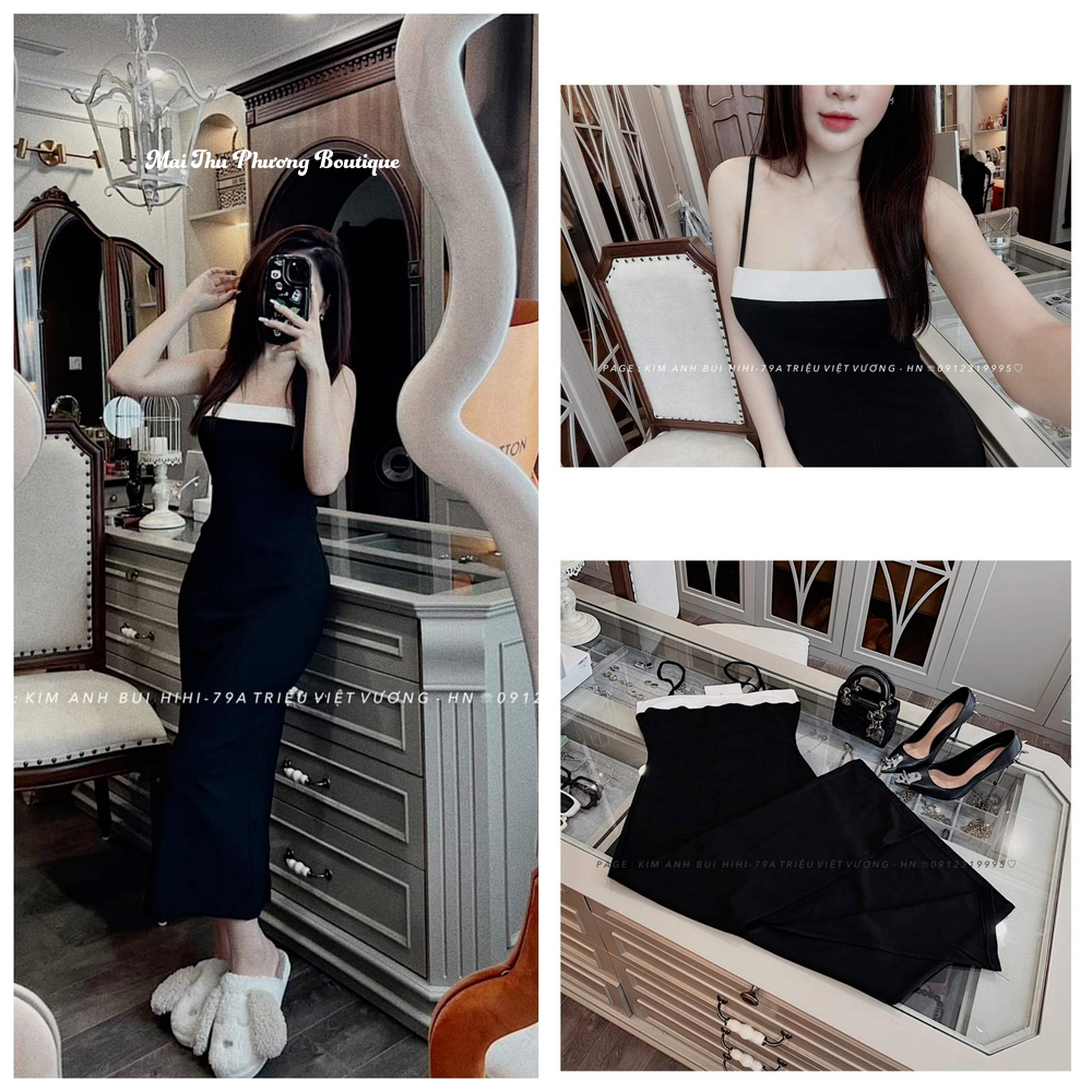 Váy Phông 2 s Dây Dáng Dài Đầm Phông Dáng Ôm Cotton Thấm Hút Mồ Hôi Bầu Bé Cũng Mặc Được Mẫu 2SPHANGUC. TP132