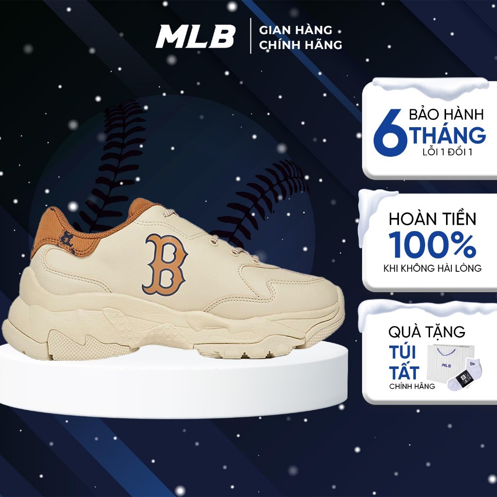 Giày MLB Bigball Chunky Monogram B Gót Nhung Chính Hãng