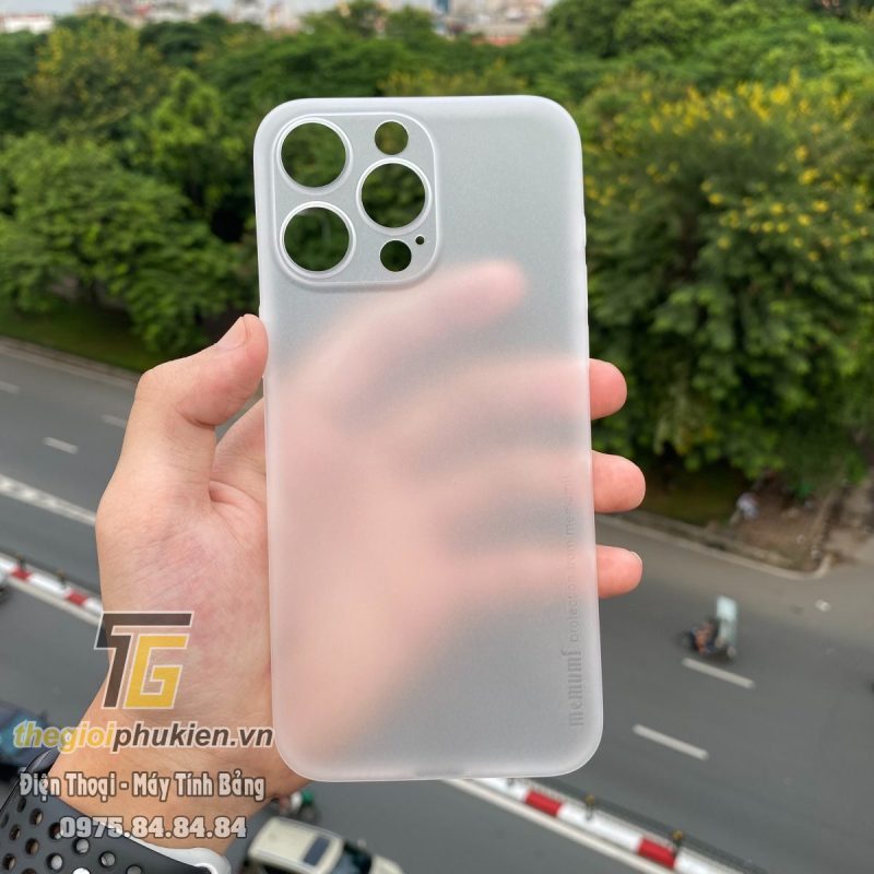 Ốp lưng lụa iPhone 15 Pro. iPhone 15 Pro Max chính hãng Memumi siêu mỏng 0.3mm