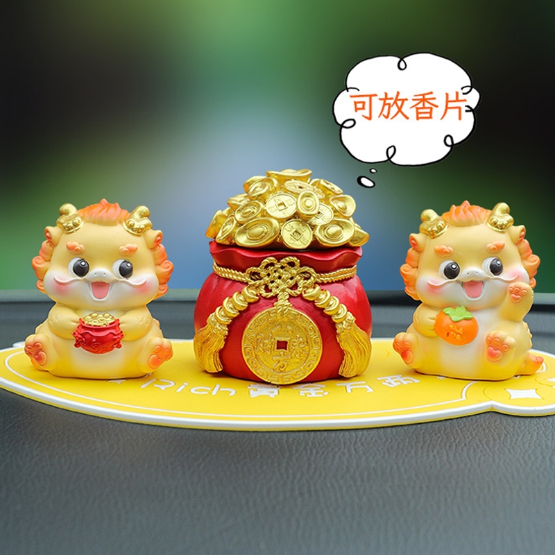 Rồng con năm mới, mô hình rồng đáng yêu trang trí tết, làm quà tặng, decor chất liệu đá thạch cao chắn chắn