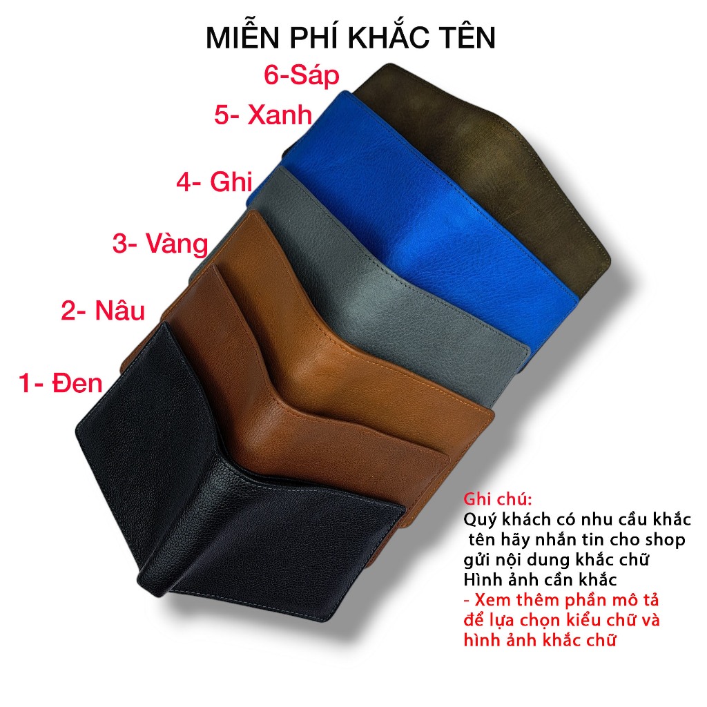 Ví nam da bò sáp hạt PQ Leather PV9 - Bảo hành 12 tháng, full box làm quà tặng
