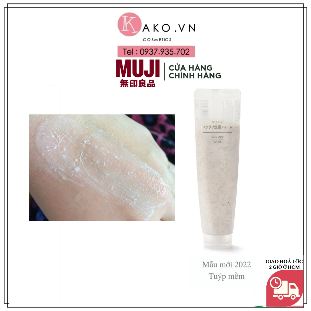Tẩy da chết Muji Face Soap Scrub, 120gr