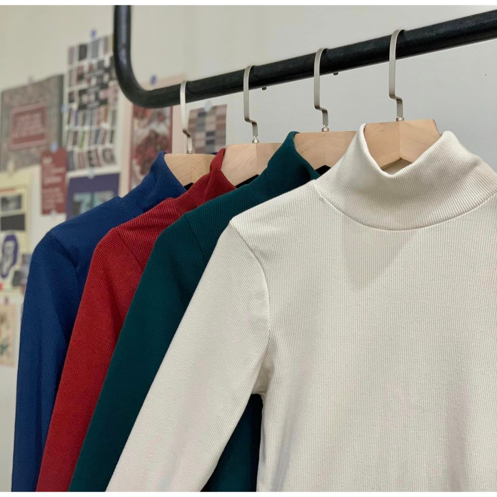 Aó nhung tăm cổ 5 phân xuất Hàn