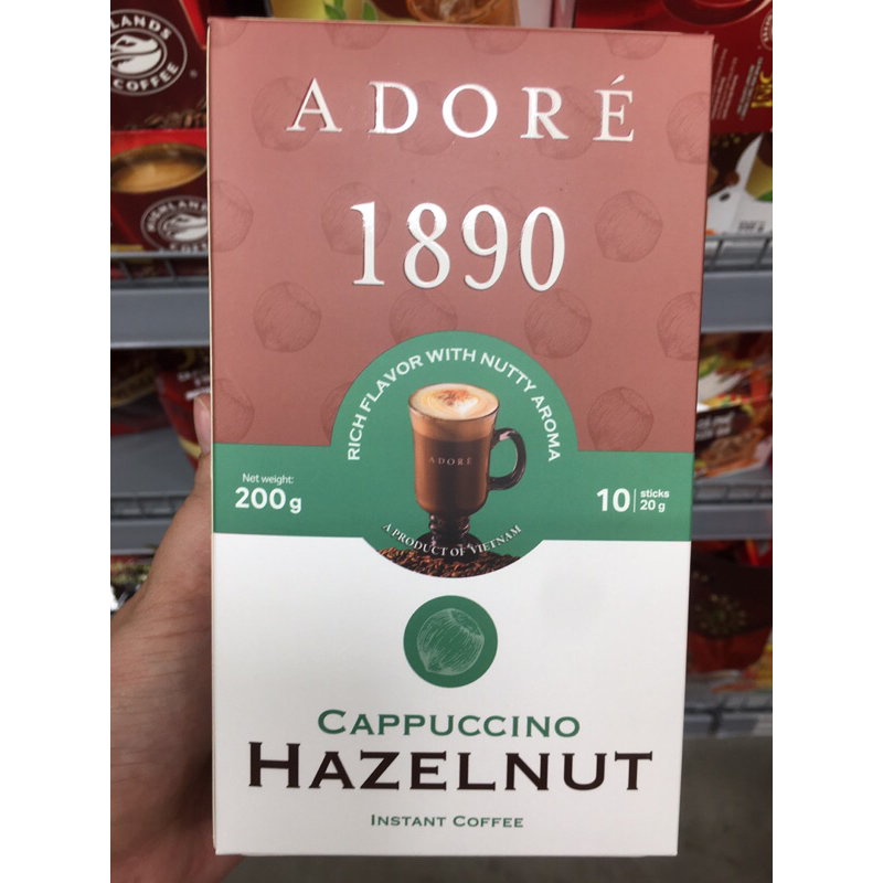 Cà Phê Hoà Tan Adore 1890 Cappuccino Hazelnut