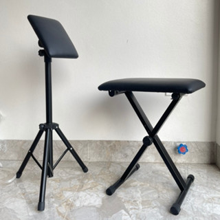 Ghế đàn piano ngồi xăm di động, kê tay hình xăm chỉnh cao thấp tùy ý-Chắc chắn-Chất Liệu Sắt