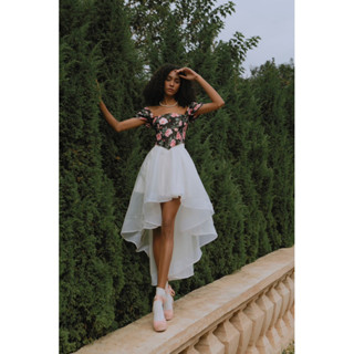 Chân váy Tơ Oganza trắng Ohara Skirt The Peachy