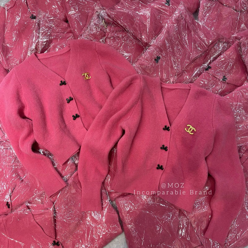 Áo Cadigan Len Khuy Nơ Kèm Tag X Siêu Hot