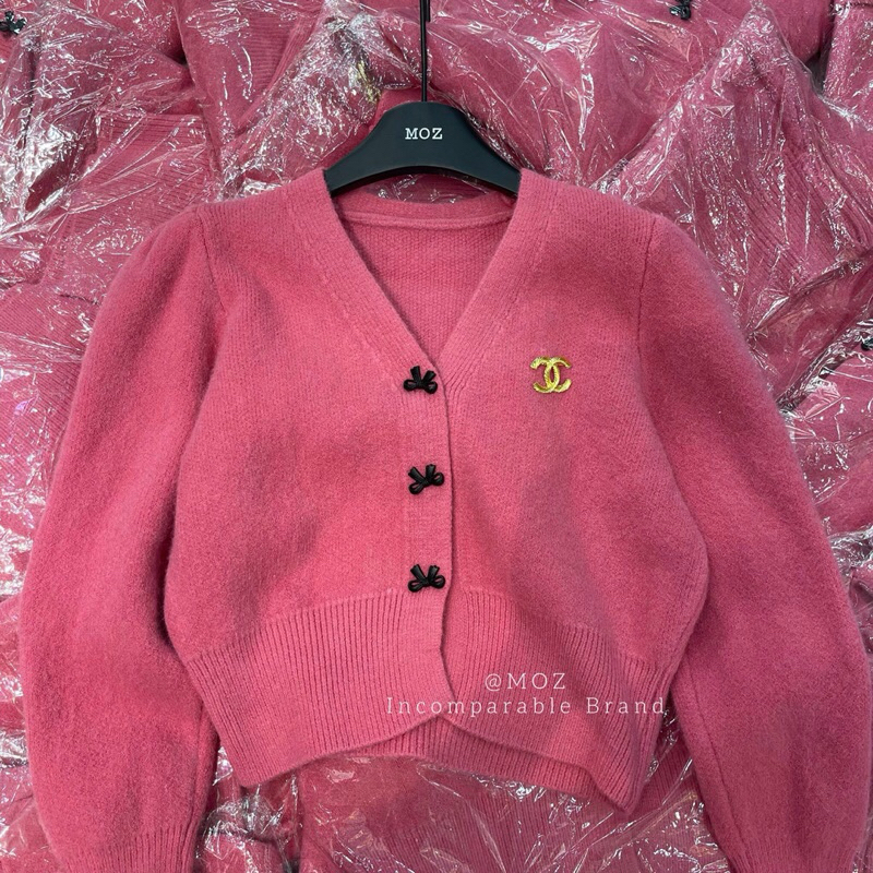 Áo Cadigan Len Khuy Nơ Kèm Tag X Siêu Hot