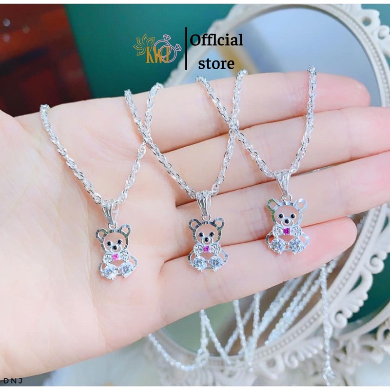 Dây chuyền mặt gấu dễ thương cho bé