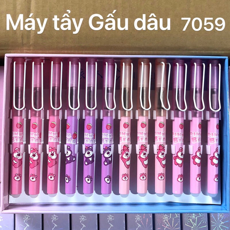 1 Hộp =12 Bút Máy T77-7002-7059 Viết Tẩy Được Có Sẵn Mực Ống Màu Xanh Trong Bút(01 Hộp)