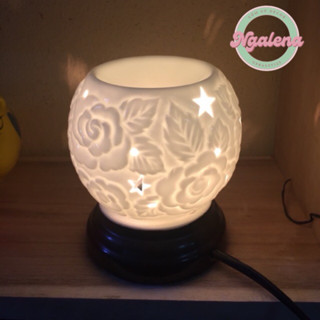 Đèn xông tinh dầu sứ thấu quang gốm sứ Bát Tràng