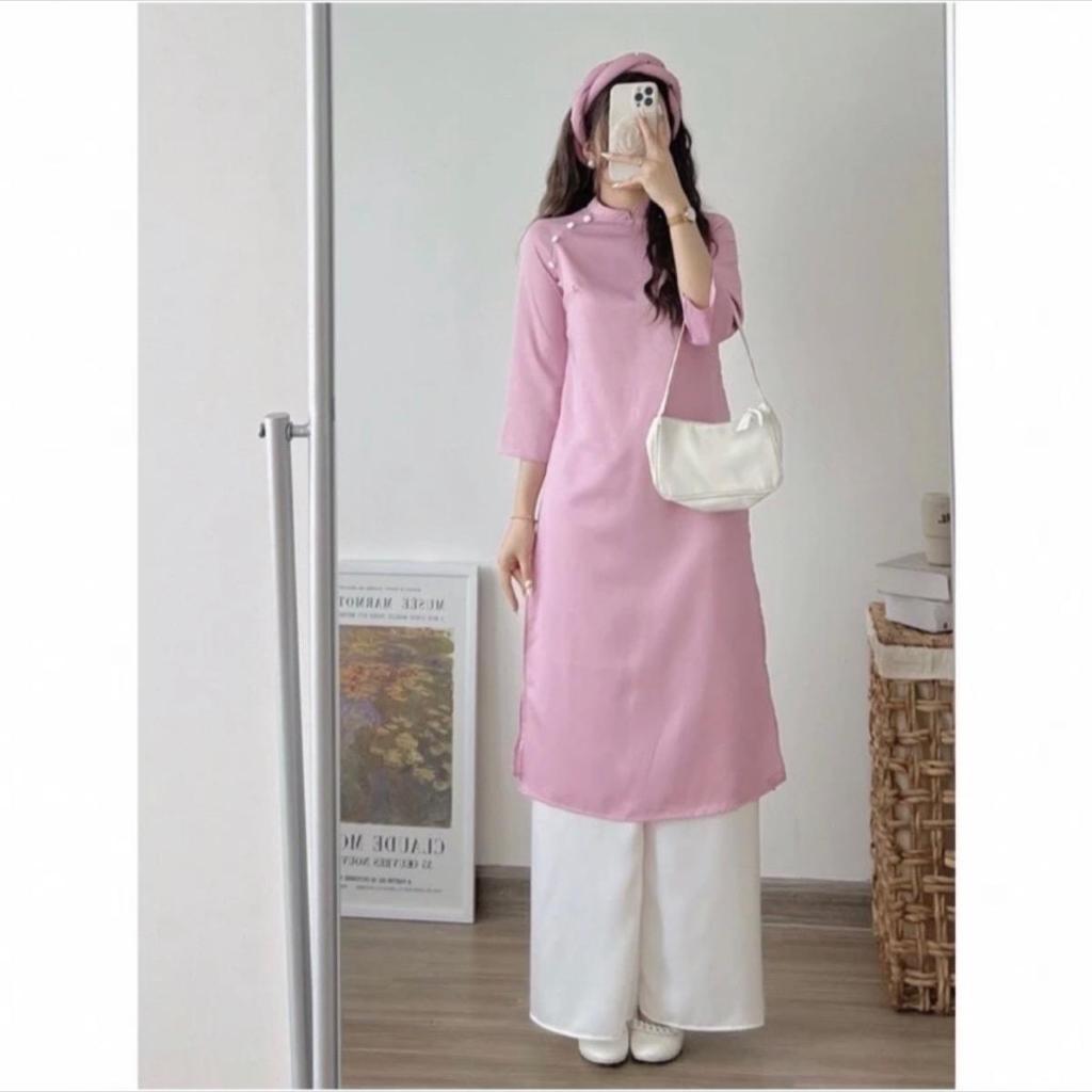 SET ÁO DÀI CÁCH TÂN KHUY NGỌC 4013306 Trần Hân Shop