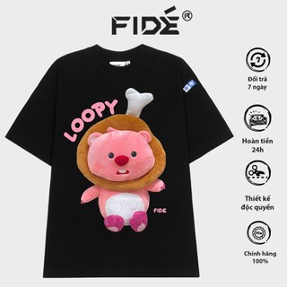 Áo thun FIDE LOOPY Hải Ly unisex form rộng cổ tròn LOOPY - AT23