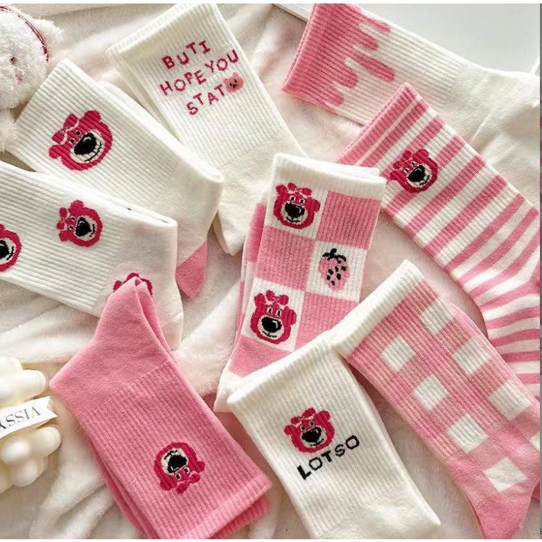 Combo 5 Đôi Tất Vớ Nữ Cực Rẻ Kiểu Dáng Phong Cách Hàn Quốc Cực Dễ Thương Chất Mềm Mịn