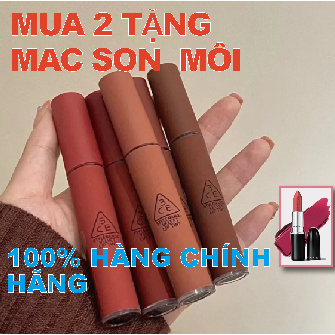 💥CHÍNH HÃNG💥 Son Kem Lì 3CE Mịn Màng Như Nhung 3CE Velvet Lip Tint 4g | Official Store Lip Make up Cosmetic
