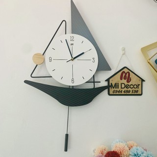 Đồng hồ hình cánh buồm trang trí phòng khách - quà tặng tân gia ý nghĩa DHTT