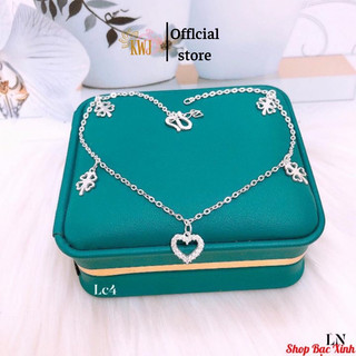 Lắc chân Bạc, phụ kiện cỏ 4 lá