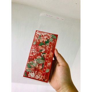 Túi bóng kính dán miệng đựng bao lì xì 10cm x 20cm + 4cm, đựng vừa 10 bao lì xì trong 1 túi