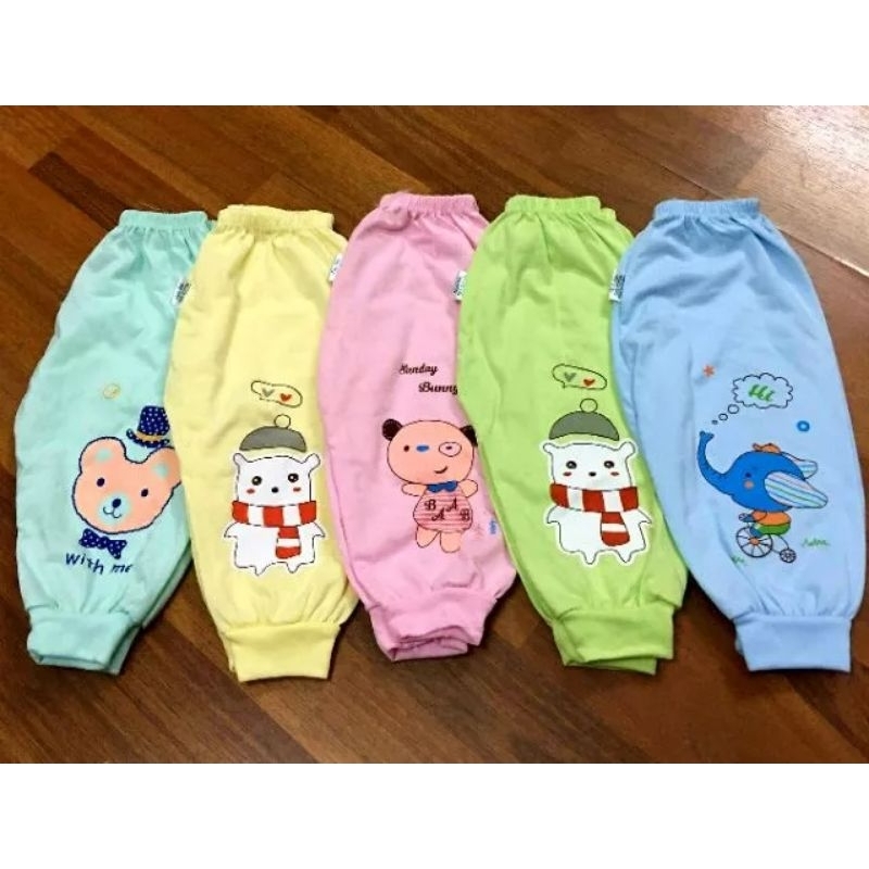 10 Quần Dài Sơ Sinh Bo Gấu Vải Cotton Cho Bé 3-10kg, QD2V