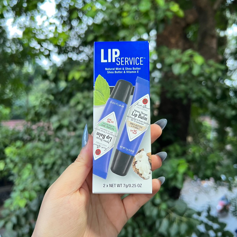 Set Dưỡng Môi Chống Nắng JACK BLACK Lip Service - Lip Balm SPF 25 Duo Mint & Shea
