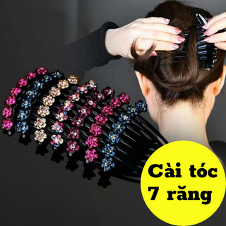 1 cài tóc nữ 7 răng hình Bông Hoa xinh lấp lánh
