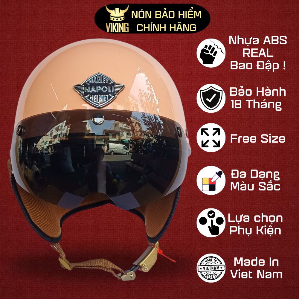 Mũ bảo hiểm Napoli nửa đầu - Đủ màu -